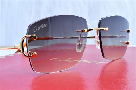 buy vintage cartier sunglasses|cartier vintage rimless glasses.